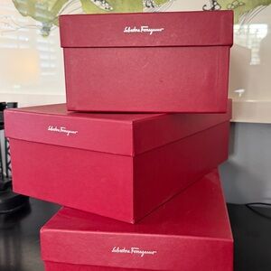 Salvatore Ferragamo Rich Red Gift Boxes